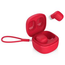Sluchátka Niceboy HIVE Smarties červená barva Sluchátka Niceboy HIVE Smarties červená barva