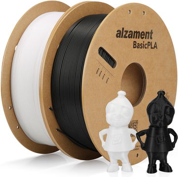 Tiskárna 3D Alzament Basic PLA Dualpack 2x1kg Black+White Tiskárna 3D Alzament Basic PLA Dualpack 2x1kg Black+White