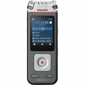 Diktafon Philips DVT6115 černý/stříbrný Diktafon Philips DVT6115 černý/stříbrný