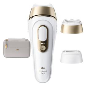 Epilátor Braun Silk expert IPL5210 bílý/zlatý Epilátor Braun Silk expert IPL5210 bílý/zlatý