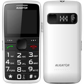 Mobilní telefon Aligator A675 Senior bílý Mobilní telefon Aligator A675 Senior bílý