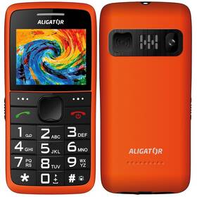 Mobilní telefon Aligator A675 Senior oranžový Mobilní telefon Aligator A675 Senior oranžový