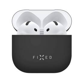 Pouzdro FIXED Ultratenké pouzdro Silky pro Apple AirPods 4 černé Pouzdro FIXED Ultratenké pouzdro Silky pro Apple AirPods 4 černé