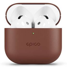 Pouzdro Epico Leather pro Apple AirPods 3 hnědé Pouzdro Epico Leather pro Apple AirPods 3 hnědé