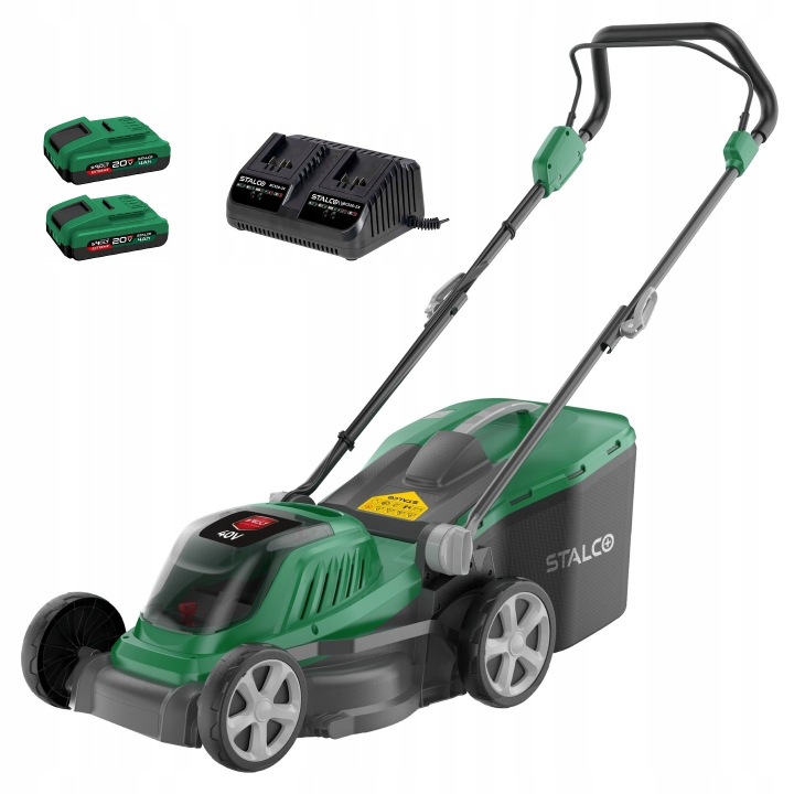 AKU SEKAČKA 38 CM LMS40-38BL STALCO + NABÍJEČKA 2 x BATERIE - Hvězda srovnání