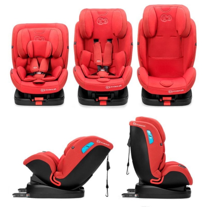 Autosedačka Kinderkraft Vado 0 25 kg ISOFIX Přední zadní strana Červená