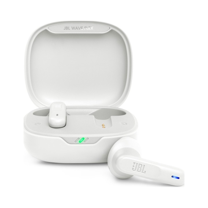 Bezdrátová sluchátka do uší JBL Wave Flex bílá