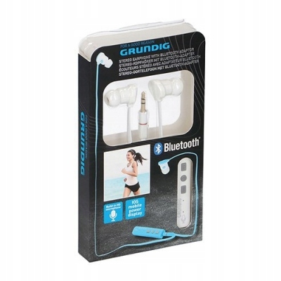 Bezdrátová sluchátka do uší - BLUETOOTH - BÍLÁ - Grundig