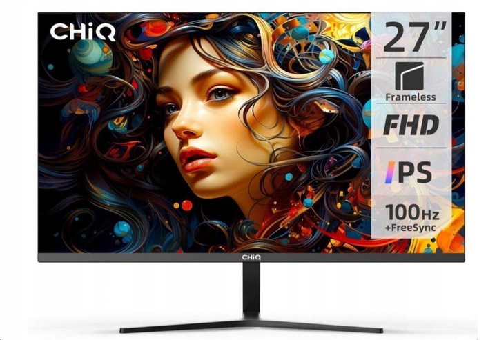 Bezrámečkový monitor 27"" CHiQ 27F650R 1920x1080 FHD IPS, 100 Hz + FreeSync