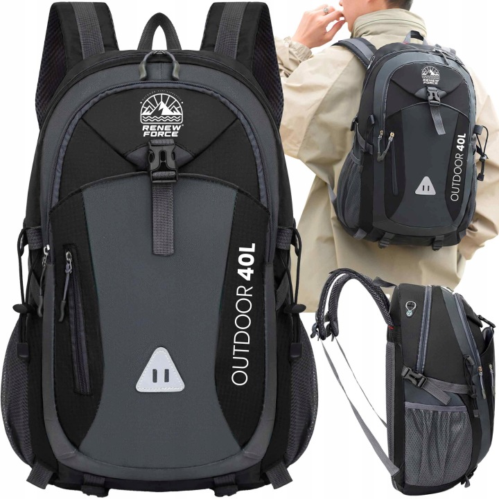 BATOH BIVAKOVÝ BATOH NA VÝLET DO HOR POHODLNÝ 40L BIVAK PRO PŘEŽITÍ