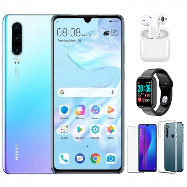 Chytrý mobilní telefon telefon Huawei P30 8 GB / 256 GB bílý