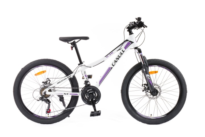 Horské kolo Canull dětské kolo XC 241 bílá/fialová 24" Horské kolo Canull dětské kolo XC 241 bílá/fialová 24"