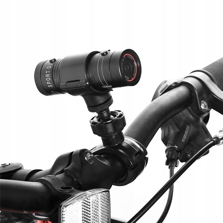 CYKLISTICKÁ / MOTOCYKLOVÁ KAMERA NA PŘILBU / ŘÍDÍTKA HD 1080P 750MAH