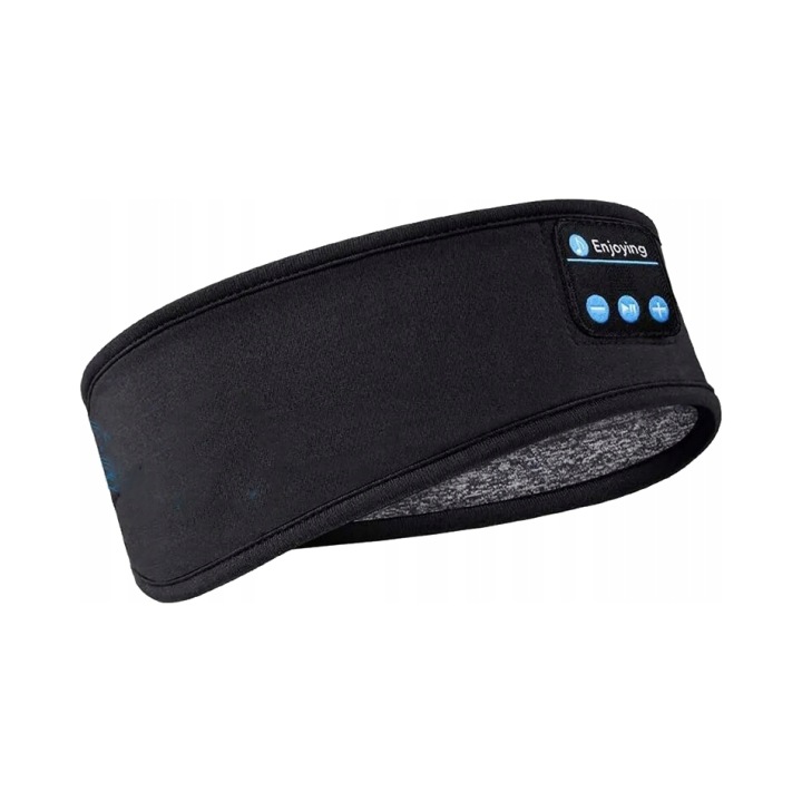 Černá bezdrátová sluchátka přes uši s Bluetooth a flexibilním hlavovým mostem