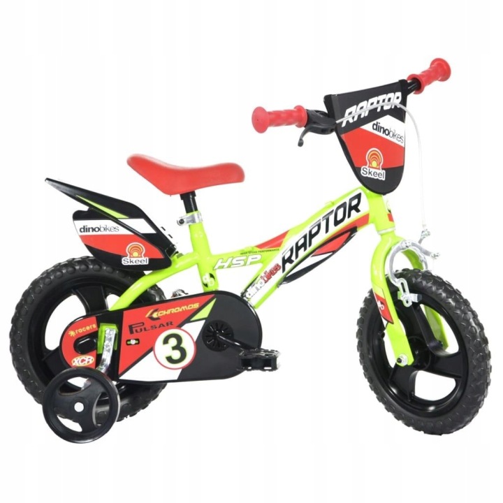 Dětské kolo Dino 123GLN žluté 12" Dětské kolo Dino 123GLN žluté 12"