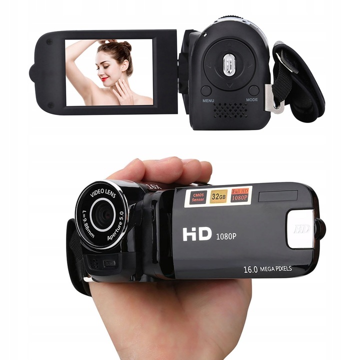 Digitální ruční kamera Full HD 1080P 16X