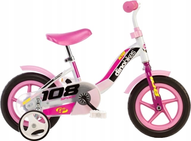 Dinobikes dětské kolo DINO 101GLN 10", barva růžová