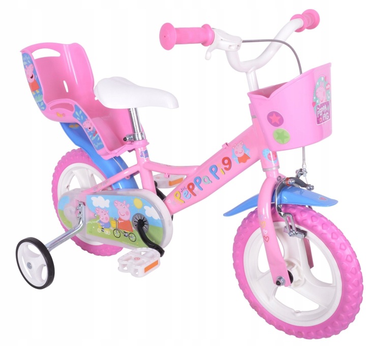 Dinobikes dívčí kolo 12" s příslušenstvím PEPPA PIG