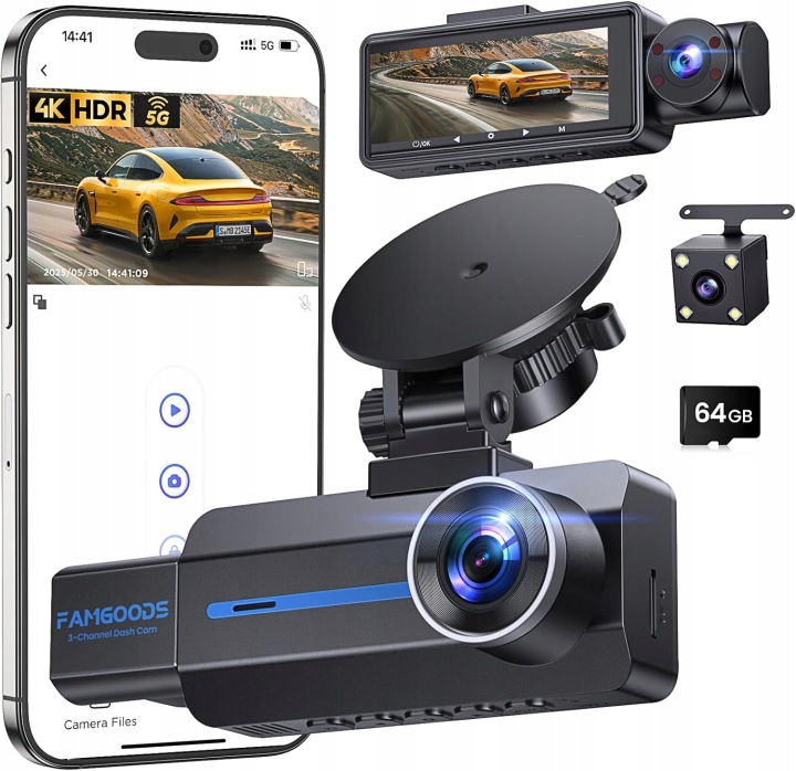 DISCOVERY 4K UHD palubní kamera Wi-Fi + Couvací Kamera automobilová