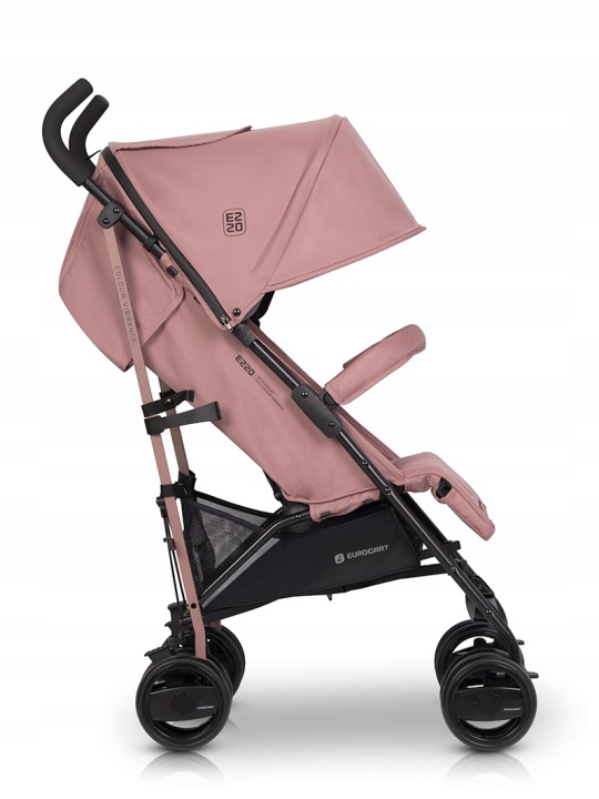 Dětský kočárek Euro-Cart Ezzo Rose růžový s tlumiči a 5-bodovými pásy