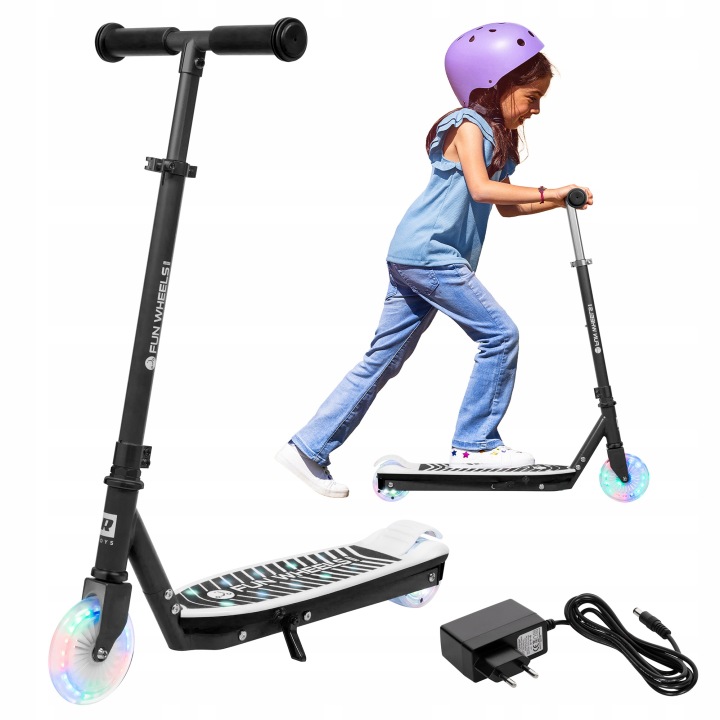 Elektrická koloběžka pro děti FUN WHEELS LIGHT BLACK 50W 50kg 8 km/h 6 km
