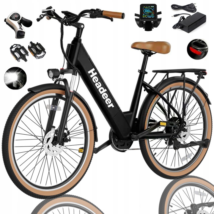 Elektrokolo HEADEER 250W 11,5Ah 25 km/h Dojezd 60 km Pneumatiky 26*1,95 Shimano