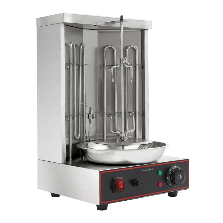 Elektrický nerezový gril na gyros a shawarmu, 3000 W, kapacita 10 kg