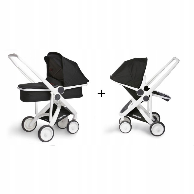 Greentom Carrycot+Reversible White/Black