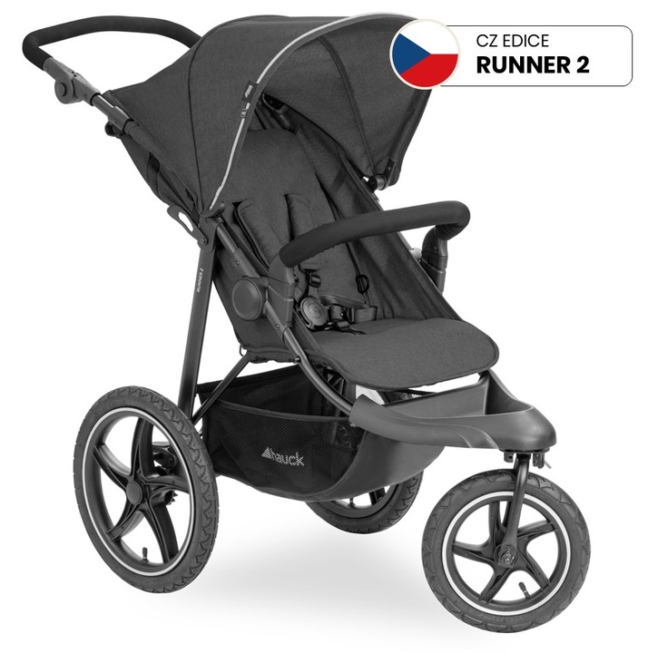 HAUCK kočárek Sporťák Runner 2 CZ EDICE 2024 Melange grey