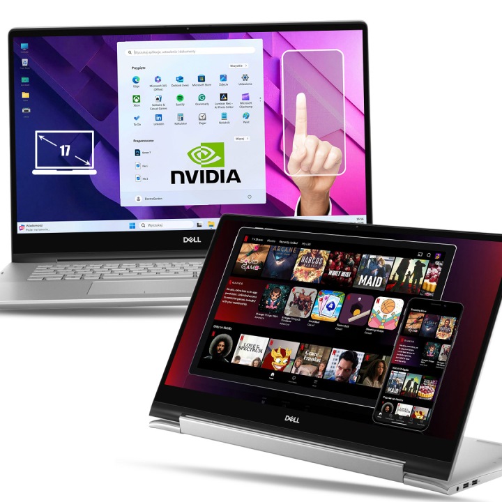 Hliníkový Notebook Dell Inspiron 17 2v1 i7 16GB 512SSD GeForce dotykový BLK W11 - Výborné zkušenosti