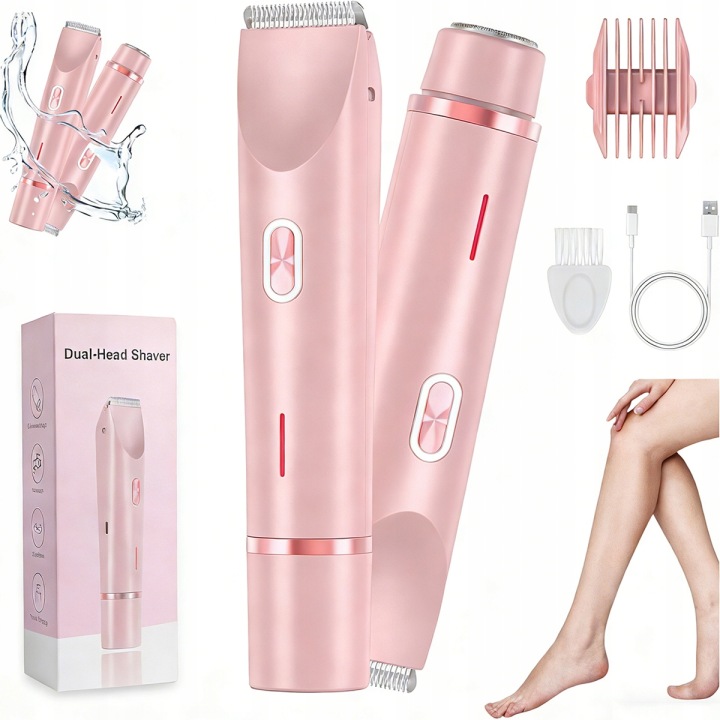 HOLICÍ STROJEK DÁMSKÝ depilátor zastřihovač na tělo bikiny nohy podpaží 3v1 USB