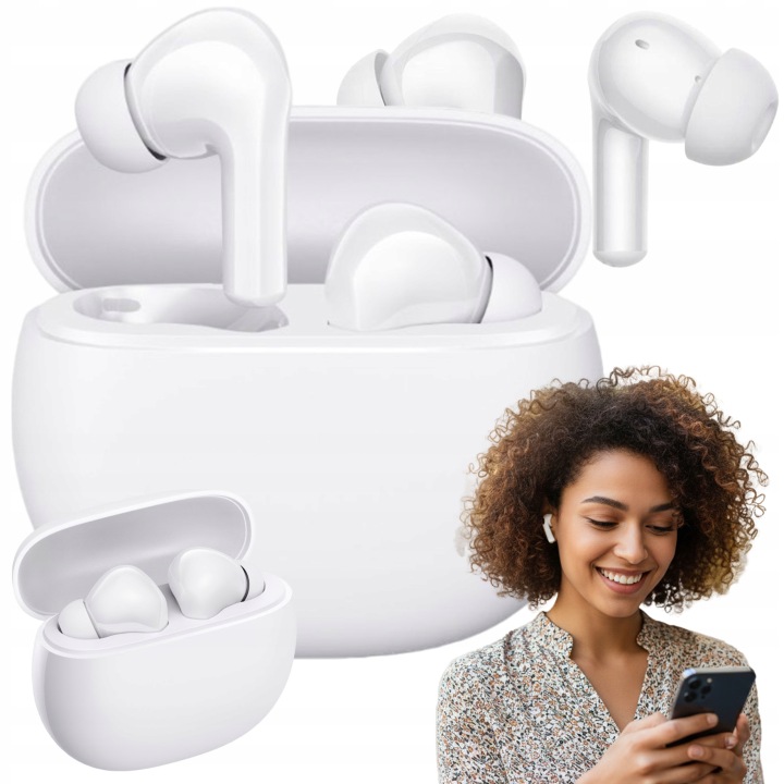 In-ear sluchátka Xiaomi Redmi Buds 4 Active bílá BT 5.3  - Perfektní hodnocení