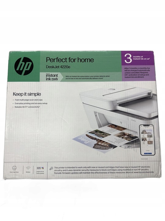 Inkoustová multifunkční tiskárna (barevná) HP DeskJet 4220e All-in-One