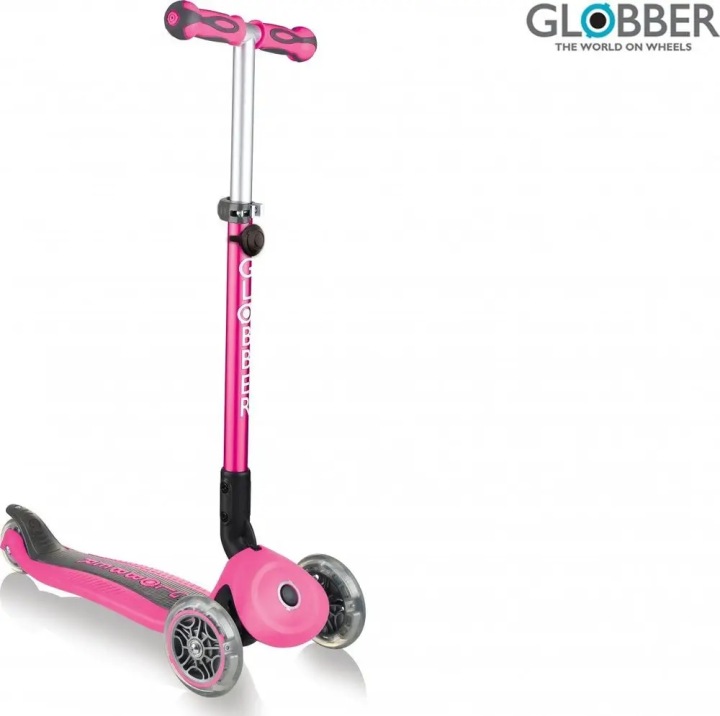 Koloběžka GLOBBER DeLuxe Series 3v1 Silně růžová (Deep Pink) Krásná 3 kolečka