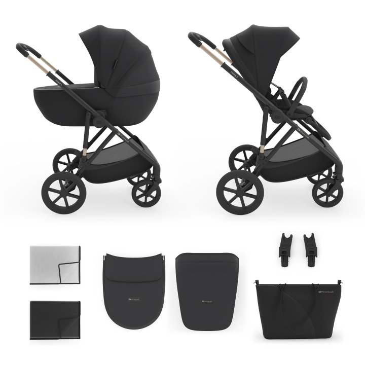 Kinderkraft dětský kočárek PRIME 3 2in1 2025 VENEZIAN BLACK