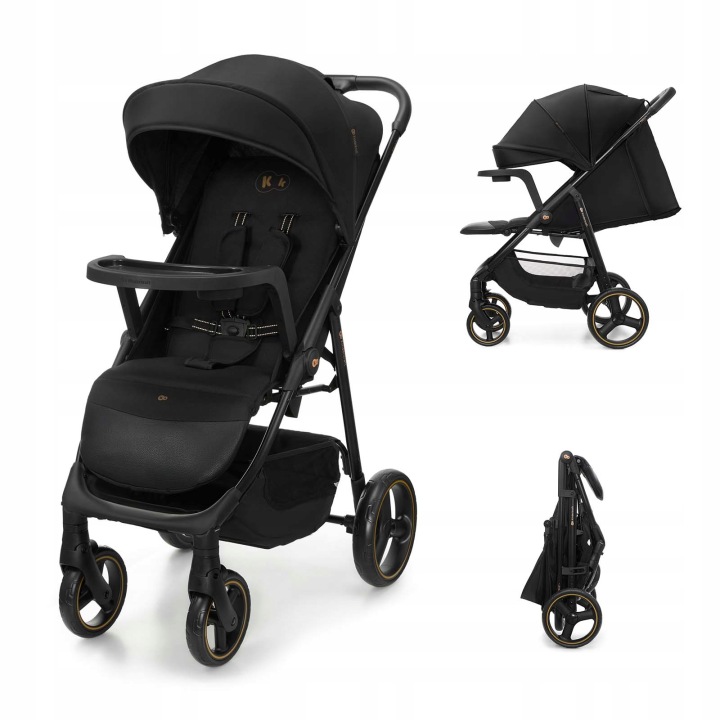 Kinderkraft dětský kočárek TRIG 3 tray 2026 ONYX BLACK