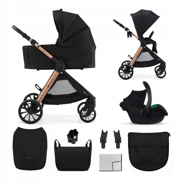 Kinderkraft dětský kočárek VESTO 2 3v1 2026 BLACK Kinderkraft dětský kočárek VESTO 2 3v1 2026 BLACK