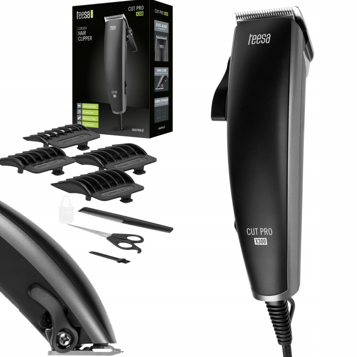 Kabelový zastřihovač vlasů Teesa CUT PRO X300 4 nástavce