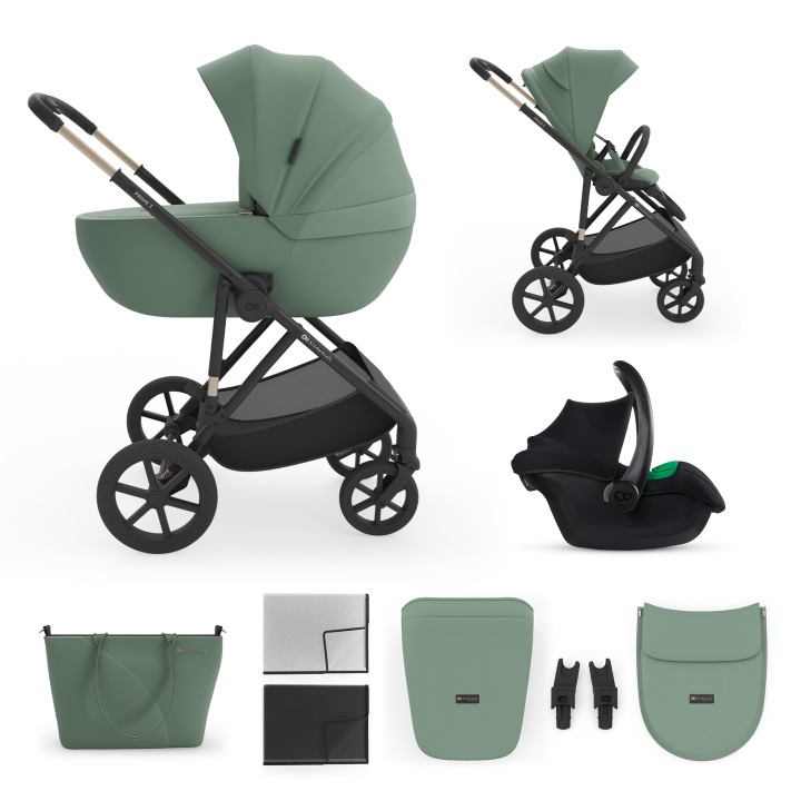 Kinderkraft dětský kočárek PRIME 3 3in1 2026 DARK GREEN Kinderkraft dětský kočárek PRIME 3 3in1 2026 DARK GREEN