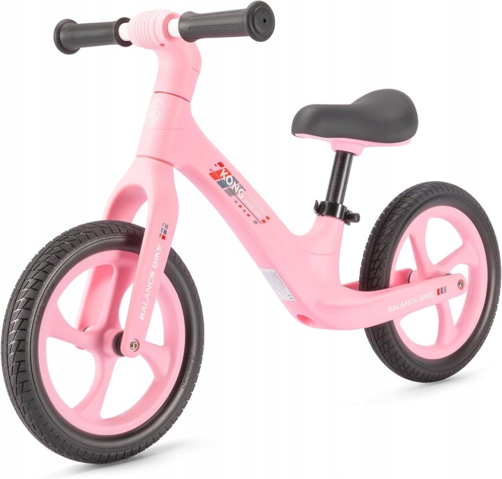 Kolo KONG MING CAR S-2000 odrážedlo 12" 2–6 let růžové, nastavitelné, lehké (do 2000 Kč)