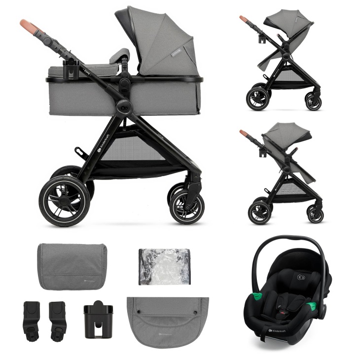 Kinderkraft dětský kočárek ESME PRO 3IN1 2025 Moonlight Grey + MINK PRO 2 Kinderkraft dětský kočárek ESME PRO 3IN1 2025 Moonlight Grey + MINK PRO 2