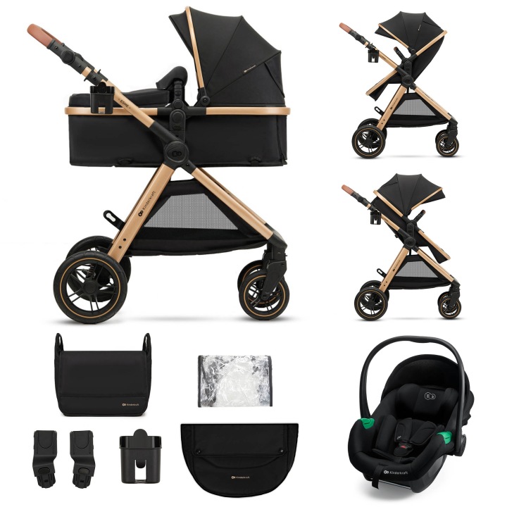 Kinderkraft dětský kočárek ESME PRO 3IN1 2025 Pure Black + MINK PRO 2 Kinderkraft dětský kočárek ESME PRO 3IN1 2025 Pure Black + MINK PRO 2