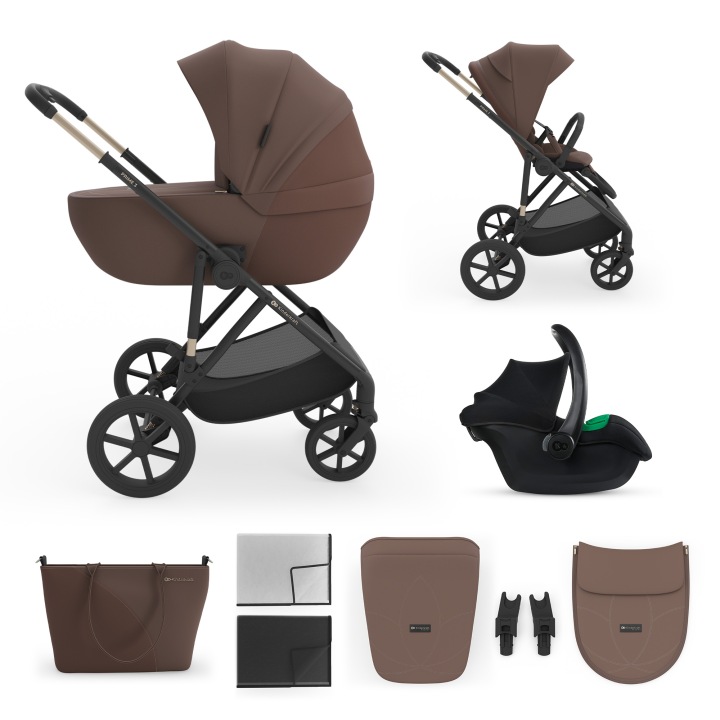 Kinderkraft dětský kočárek PRIME 3 3in1 2026 VELVET MOCCA