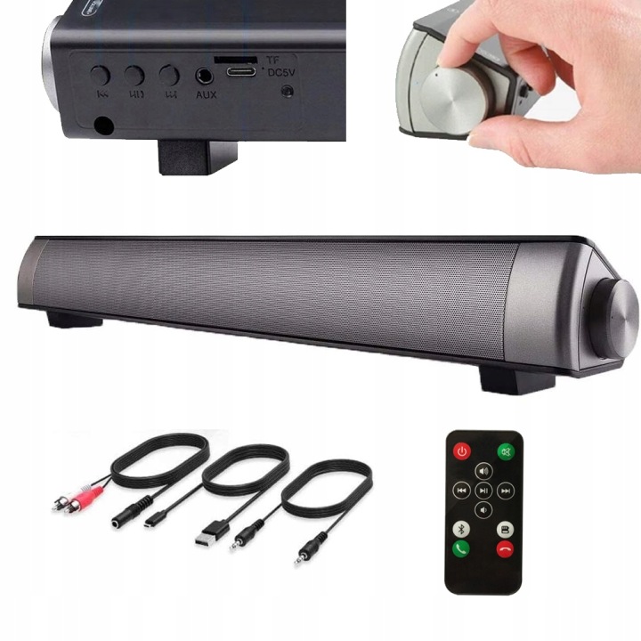 KOMPAKTNÍ SOUNDBAR BEZDRÁTOVÝ BLUETOOTH REPRODUKTOR K TELEVIZI AUX/RCA