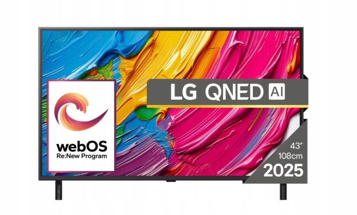LG televize 43QNED80A3A 43" 4K UHD QLED TV Černá