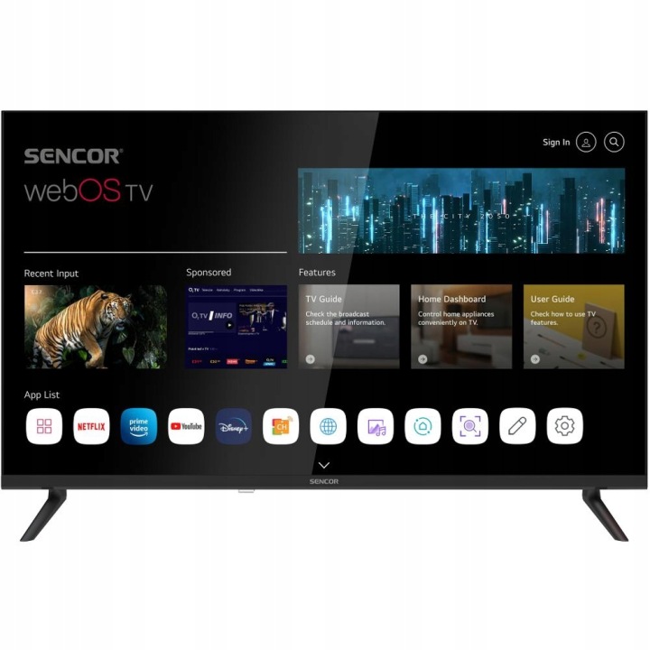 LED Televize Sencor SLE 32S830MB 32" HD Ready černá