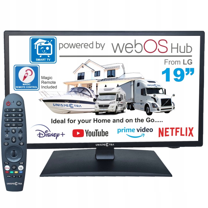 LED televize UNISPECTRA 19DT2S2W 18,5" HD Ready černá (do 10000 Kč)
