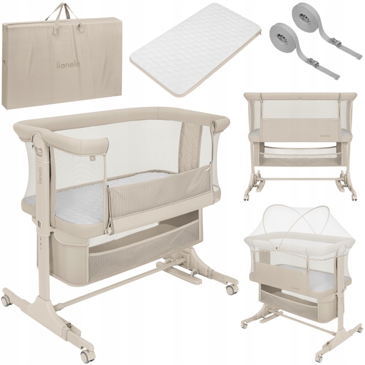 Lionelo dětská postýlka Jodie Beige Cream