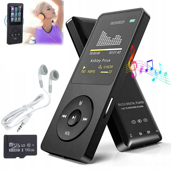 MP3 přehrávač Bedee X1-1 černý 16 GB