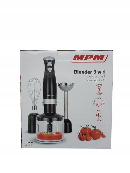 MPM BBL-04 Mixér 3v1 500-700W černý